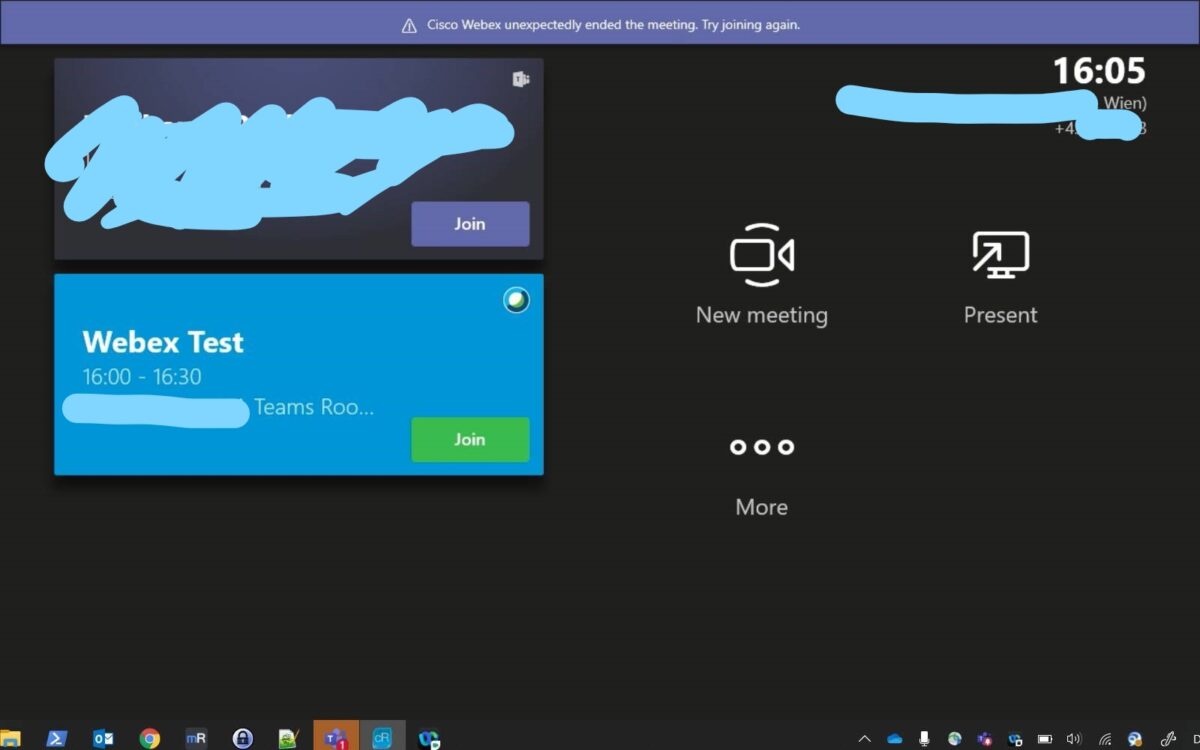 Webex Direct Guest Join Problem bei Microsoft Teams Rooms
